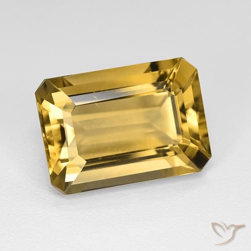 7.46ct طبيعي ذهبي سيترين, قص الزمرد, VVS