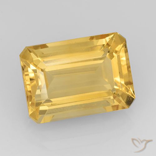 7.67ct طبيعي ذهب سيترين, قص الزمرد, VVS