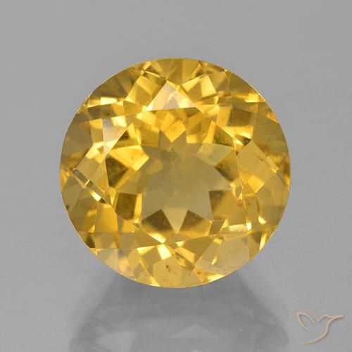8.02ct طبيعي ذهبى لامع سيترين, دائري, VVS-VS