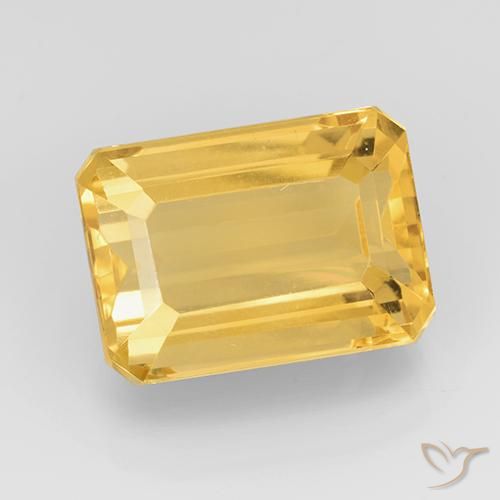 8.25ct طبيعي ذهبى لامع سيترين, قص الزمرد, VVS