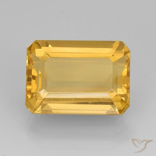 7.83ct طبيعي ذهبى متوسط سيترين, قص الزمرد, VVS