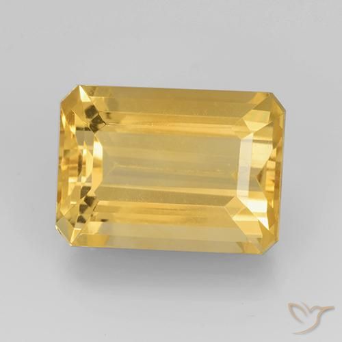 7.89ct طبيعي ذهب سيترين, قص الزمرد, VVS