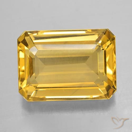 7.25ct طبيعي ذهبى لامع سيترين, قص الزمرد, VVS-VS