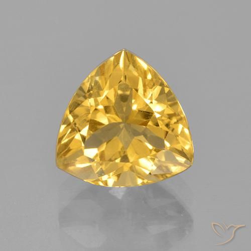 2.44ct طبيعي ذهبى متوسط سيترين, مثلثى, قليلا جدا