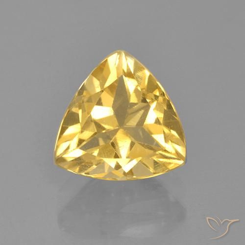2.19ct طبيعي ذهبى متوسط سيترين, مثلثى, قليلا جدا