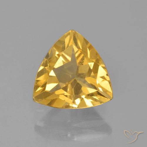 2.08ct طبيعي ذهبى لامع سيترين, مثلثى, قليلا جدا