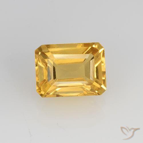 1.61ct طبيعي برتقالى ذهبة سيترين, قص الزمرد, VVS-VS