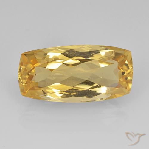 7.07ct طبيعي ذهبى متوسط سيترين, وسادة, VVS-VS