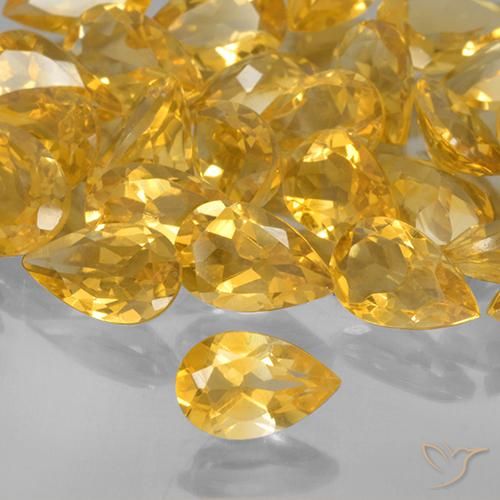0.73ct طبيعي برتقالى ذهبة سيترين, شكل الكمثرى, VVS-VS