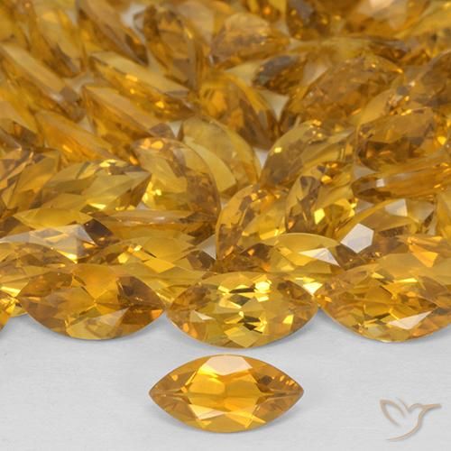 0.47ct طبيعي ذهبى-برتقالى سيترين, ماركيز, VVS-VS
