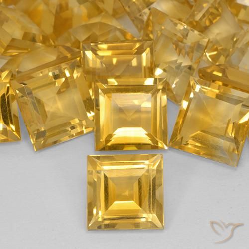 3.33ct طبيعي ذهبى متوسط سيترين, مربع, VVS-VS
