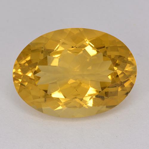 12.25ct طبيعي برتقالى ذهبى غامق سيترين, بيضوي, VVS