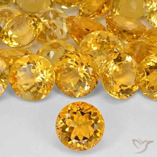 9.59ct طبيعي ذهبى داكن سيترين, دائري, VVS-VS