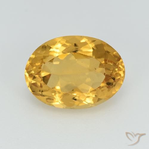 2.80ct طبيعي برتقالى ذهبى غامق سيترين, بيضوي, قليلا جدا