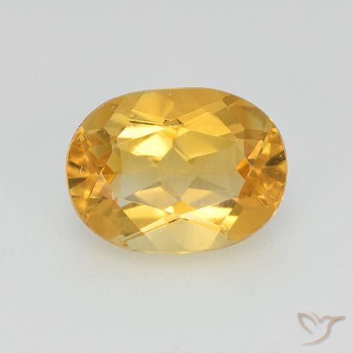 1.24ct طبيعي برتقالى ذهبة سيترين, بيضوي, VVS-VS