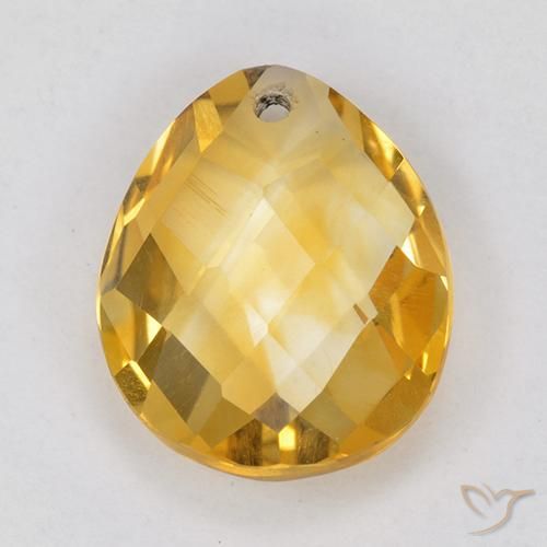 3.60ct طبيعي ذهبى متوسط سيترين, شكل الكمثرى, VVS-VS