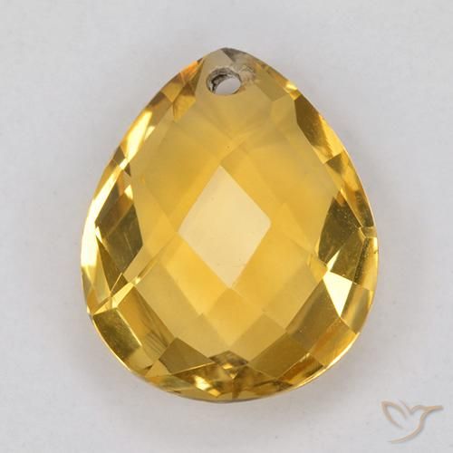3.71ct طبيعي برتقالى ذهبة سيترين, شكل الكمثرى, VVS-VS