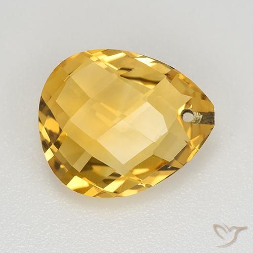 3.67ct طبيعي ذهب سيترين, شكل الكمثرى, VVS-VS