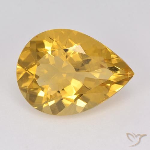 6.77ct طبيعي برتقالى ذهبة سيترين, شكل الكمثرى, VVS-VS