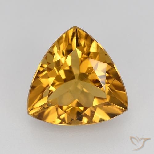 2.19ct طبيعي ذهبى-برتقالى متوسط سيترين, مثلثى, VVS-VS