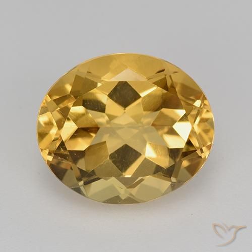 4.33ct طبيعي ذهبى داكن-متوسط سيترين, بيضوي, VVS-VS