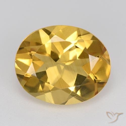 4.24ct طبيعي ذهبى متوسط سيترين, بيضوي, VVS-VS