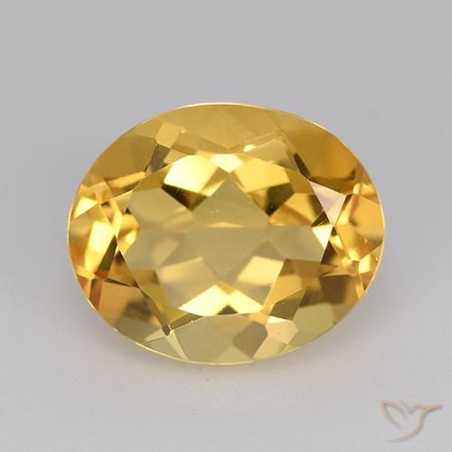 4.45ct طبيعي ذهبى فاتح-متوسط سيترين, بيضوي, VVS-VS