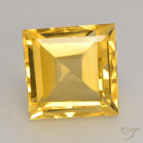 3.44ct طبيعي ذهبي سيترين, مربع, VVS-VS