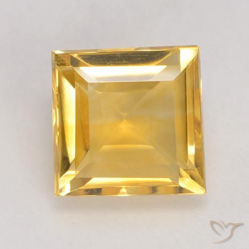 3.56ct طبيعي ذهبي سيترين, مربع, VVS-VS