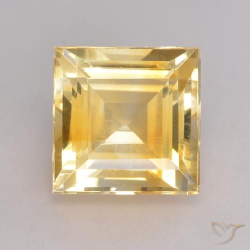 4.13ct طبيعي برتقالى ذهبة سيترين, مربع, قليلا جدا