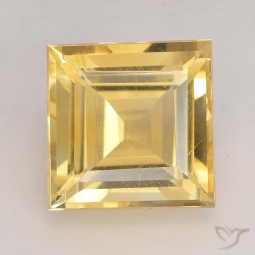 3.14ct طبيعي ذهب سيترين, مربع, قليلا جدا