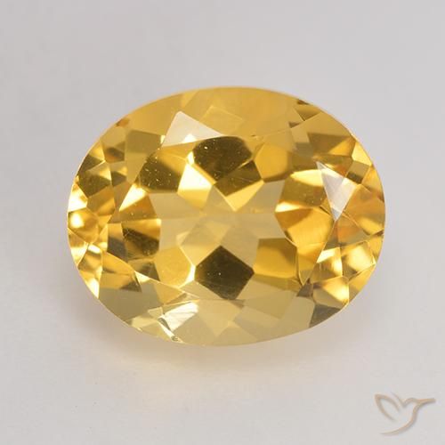 3.77ct طبيعي ذهبى متوسط سيترين, بيضوي, VVS-VS