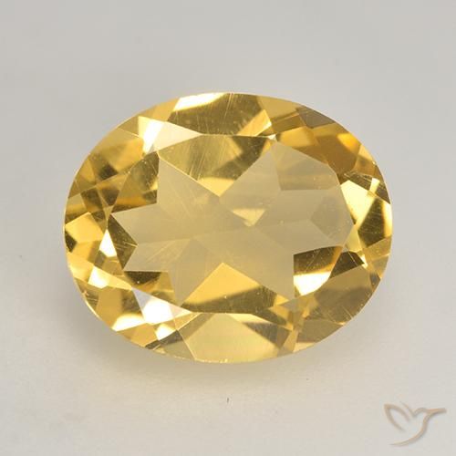 3.28ct طبيعي ذهبي سيترين, بيضوي, VVS-VS