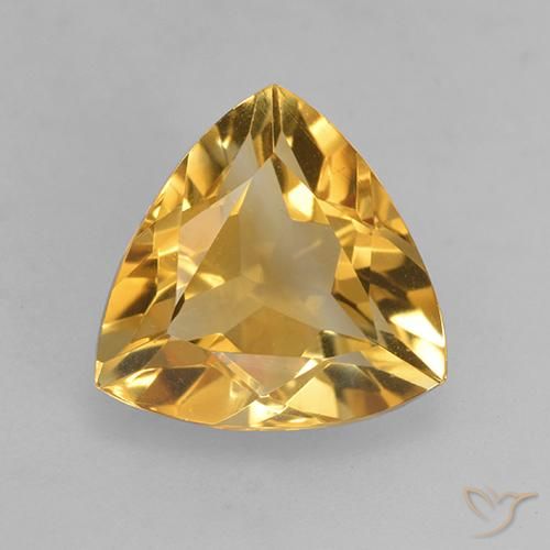 2.47ct طبيعي برتقالى ذهبى غامق سيترين, مثلثى, VVS-VS