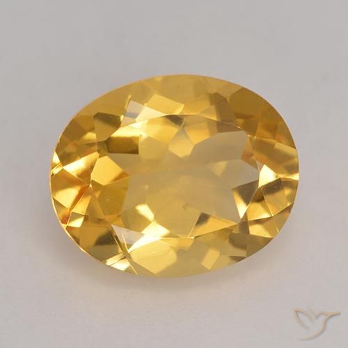 3.17ct طبيعي ذهبى-برتقالى سيترين, بيضوي, VVS-VS