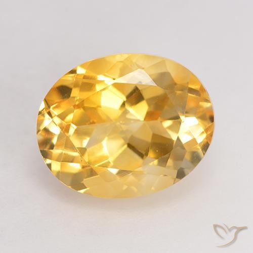 4.00ct طبيعي ذهبى متوسط سيترين, بيضوي, VVS-VS
