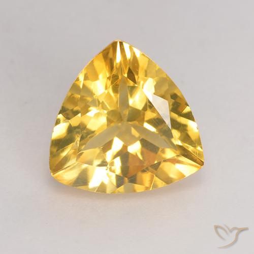 2.33ct طبيعي ذهب سيترين, مثلثى, قليلا جدا