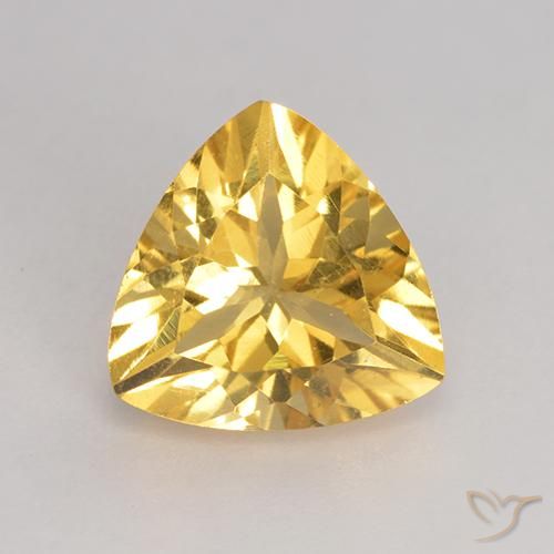 2.06ct طبيعي ذهبى متوسط سيترين, مثلثى, قليلا جدا