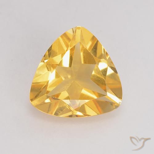 1.99ct طبيعي ذهبى متوسط سيترين, مثلثى, قليلا جدا