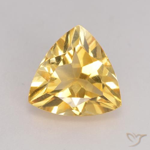 2.07ct طبيعي ذهبى متوسط سيترين, مثلثى, قليلا جدا
