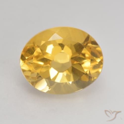 3.68ct طبيعي ذهبي سيترين, بيضوي, VVS-VS