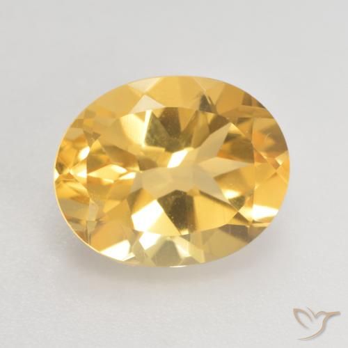 3.59ct طبيعي ذهبى متوسط سيترين, بيضوي, VVS-VS