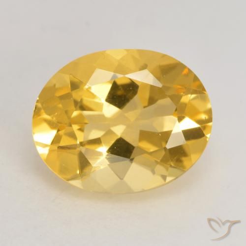 2.94ct طبيعي ذهبي سيترين, بيضوي, VVS-VS