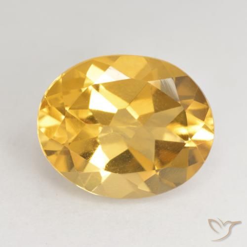 3.17ct طبيعي ذهبى متوسط سيترين, بيضوي, VVS-VS
