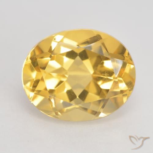 3.66ct طبيعي ذهبى متوسط سيترين, بيضوي, VVS-VS