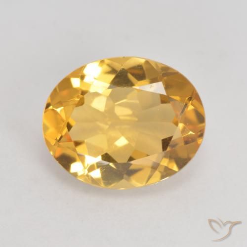 2.96ct طبيعي ذهبى متوسط سيترين, بيضوي, VVS-VS