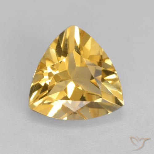 1.76ct طبيعي ذهبى متوسط سيترين, مثلثى, قليلا جدا