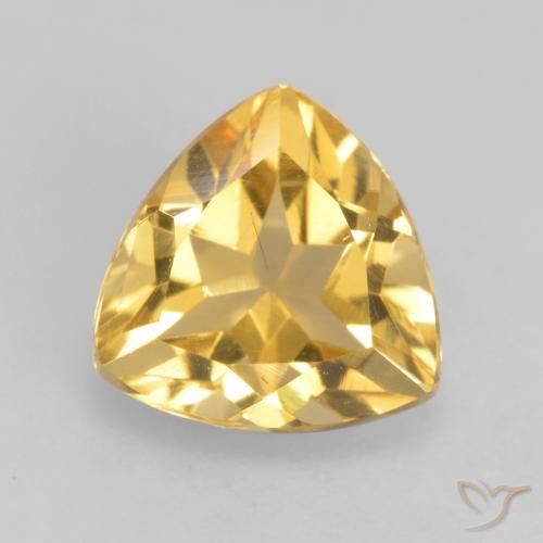 1.76ct طبيعي ذهبى متوسط سيترين, مثلثى, قليلا جدا