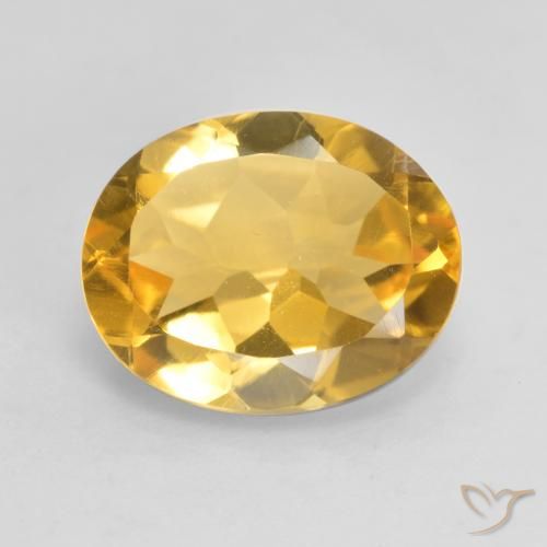 3.06ct طبيعي برتقالى ذهبى غامق سيترين, بيضوي, VVS-VS