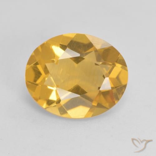 2.78ct طبيعي ذهبى داكن-متوسط سيترين, بيضوي, قليلا جدا